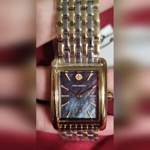 Tory Burch Gold and Black Watch